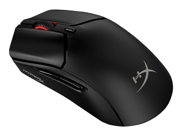 HyperX Pulsefire Haste 2 - Mus - optisk - 6 knapper - trådløs, kablet - 2.4 GHz, Bluetooth 5.0 - USB trådløs mottaker - svart