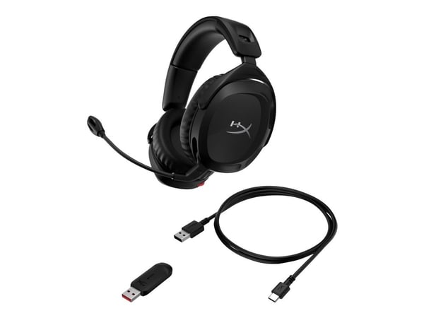 HyperX Cloud Stinger 2 - Gaming - hodesett - full størrelse - 2,4 GHz - trådløs - svart - for Victus by HP Laptop 15, 16; EliteDesk 800 G6; Laptop ...