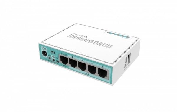 MikroTik RB750GR3 kablet ruter Gigabit Ethernet turkis/hvit