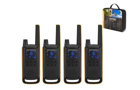 Motorola Talkabout T82 Extreme Quad Pack, Ammattikäytön radiopuhelin (PMR), 16 kanavaa, 10000 m, LED, Micro-USB, Nikkelimetallihybridi (NiMH)