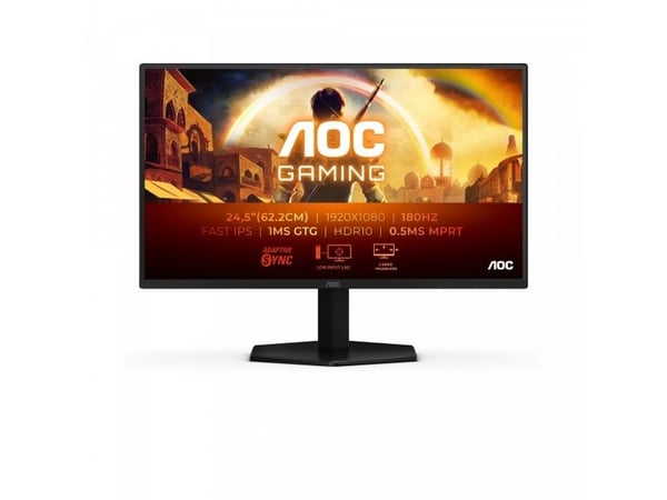 AOC G4 25G42E, 62,2 cm (24.5"), 1920 x 1080 piksler, Full HD, LED, 1 ms, Svart, Rød