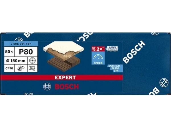 Bosch SLIBEBLAD EXC 150MM K80 MULTI 50 st