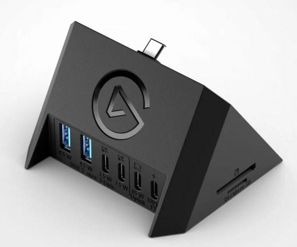 Elgato 10GBN9901, USB 3.2 Gen 2 (3.1 Gen 2) Type-A + Type-C, USB Type-C, MicroSD (TransFlash), SD, 5000 Mbit/s, 100 W, 88 mm
