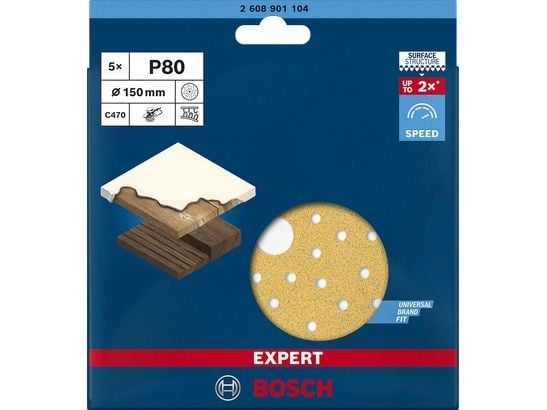 Bosch SLIBEBLAD EXC 150MM K80 MULTI 5 kpl