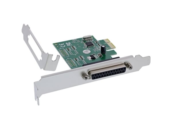 InLine 76625E, PCIe, Parallel, Hankoppling, Låg profil, PCIe 1.1, Taiwan