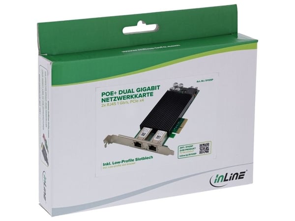InLine 51125P, PCI Express, Taiwan, Intel NHI350AM2, 0 - 55 ° C, -40 - 70 ° C, 0 - 90%