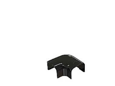 T75-S flad vinkel - 78x58 mm, Sort RAL 9005, 90 gr.