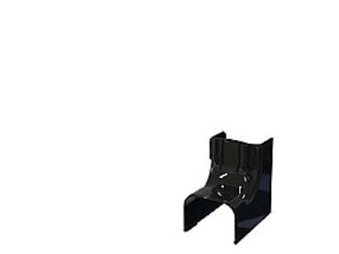 T75-S indvendig hjørne - 78x58 mm, Sort RAL 9005, 90 gr.