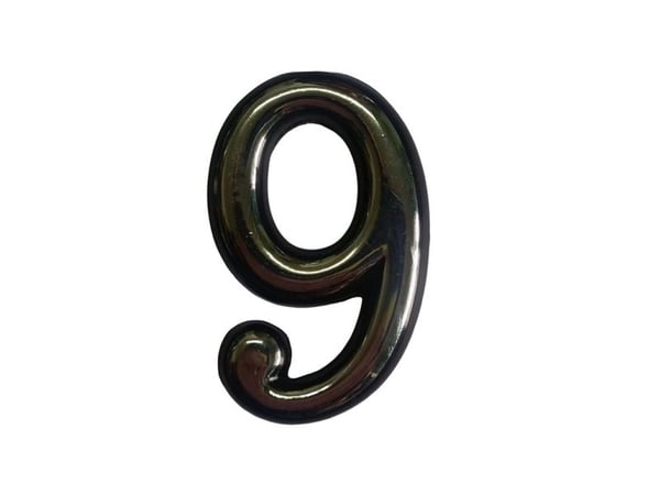 Okko Plastic Door Number 50 Mm Crome P.D