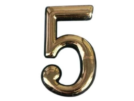 Okko Door Numbergold 5 Plastm Okko Door Numbergold 5 Plastm
