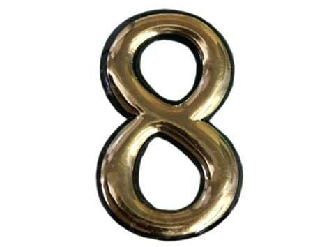 Okko Door Number Gold 8 Plastm