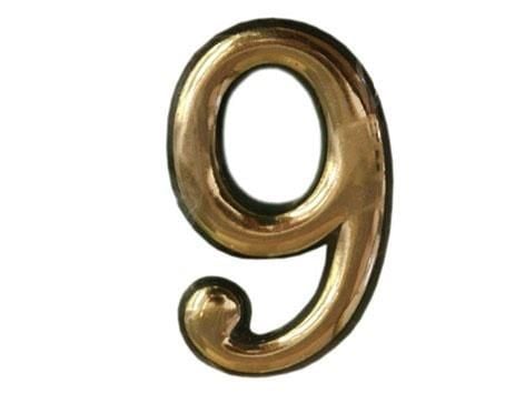 Okko Apartment Number Brass Color 9 Plastic Okko Apartment Number Brass Color 9 Plastic