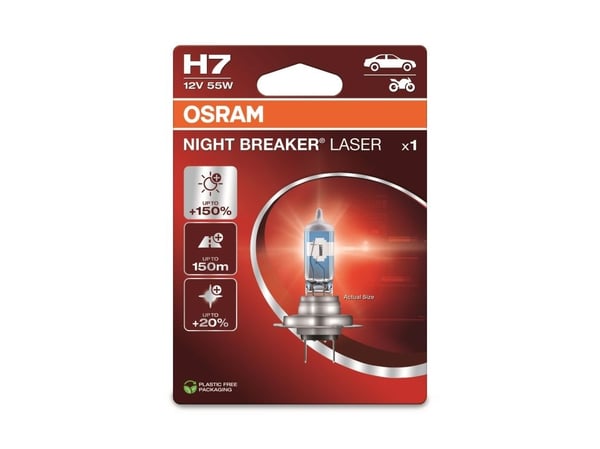 Osram Automotive 64210NL-1BL halogen lyskilde Night Breaker® Laser Next Generation H7 55 W 12 V