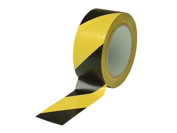 Spesialist+ teip 5 cm x 33 m svart/gul