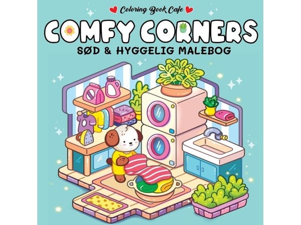 Målarbok: Comfy Corners - Cozy Coloring | Coloring Book Cafe | Kieli: Tanska