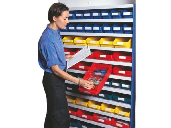 Stemo 443748 ESD hylle-/reolkasser for mat (L x B x H) 180 x 180 x 95 mm rød 20 stk