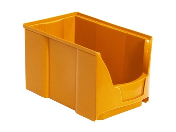 BRB Lagertechnik 977436 Oppbevaringskasser for næringsmidler (B x H x D) 200 x 200 x 360 mm Gul 8 stk