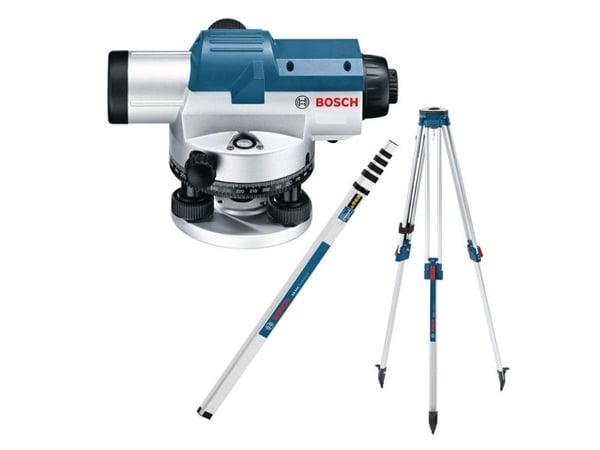 Bosch GOL 26 G + GR 500 + BT 160, 100 m, 1,6 mm/m, 360°, Horisontal, Linjevater, Sort, Blå, Sølv