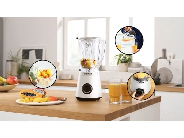 Bosch Serie | 4 VitaPower MMB6141W - Blandare - 1.5 liter - 1.2 kW - vit