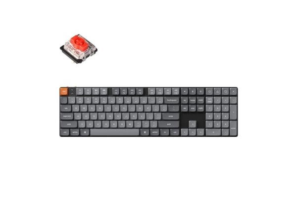 Keychron K5 MAX - Tangentbord - QMK/VIA, anpassat mekaniskt - 100% - bakgrundsbelyst - trådlös - Bluetooth 5.1, 2.4 GHz, USB - tangentbrytare: Gate...