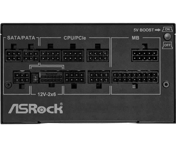 ASRock Phantom Gaming PG-1000G - Strømforsyning (intern) - ATX12V 3.1/ EPS12V - 80 PLUS Gold - Cybenetics Platinum - 1000 watt
