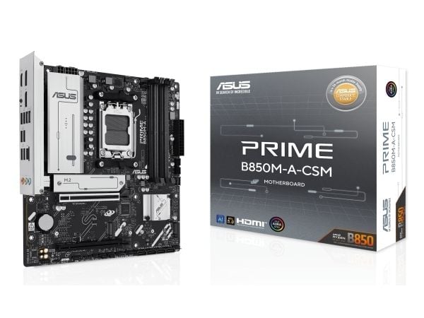 ASUS PRIME B850M-A-CSM - Hovedkort - micro ATX - Socket AM5 - AMD B850 Chipset - USB 3.2 Gen 2, USB 3.2 Gen 1, USB-C 3.2 Gen 1 - 2.5 Gigabit LAN - ...