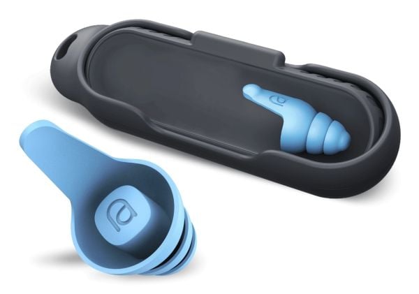 Radiopaq Mixx Assistive, gjenbrukbar ørepropp, reise, i ørene, blå, 22 dB, silikon