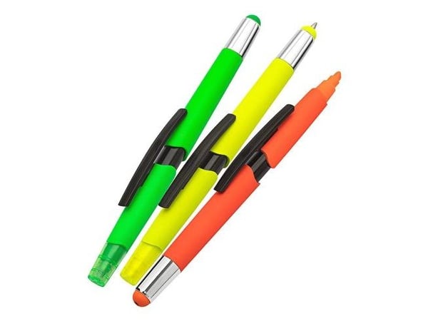 WEDO stylus penn 3-i-1 NEON, 24 skjermer berøringspenn, kulepenn og highlighter i ett, sortert i - 24 deler (261 61099)