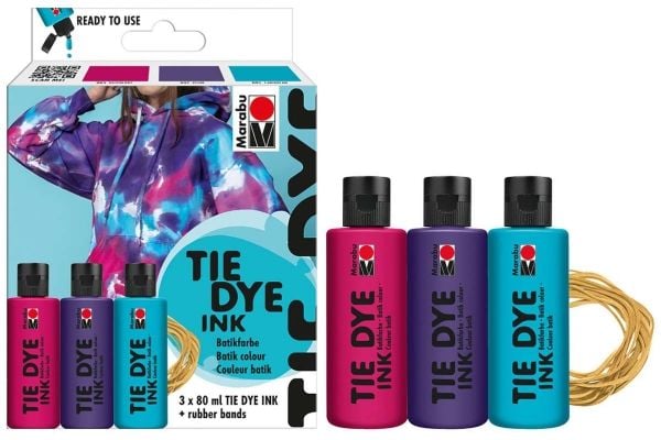 Tie dye mustesetti 3x80ml, trendi |