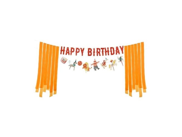 PartyDeco GRL122, Vimpler, Papir, Flerfarget, Bilde, Bursdag, Vegg