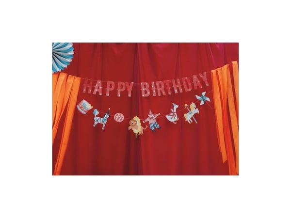 PartyDeco GRL122, Vimpler, Papir, Flerfarget, Bilde, Bursdag, Vegg