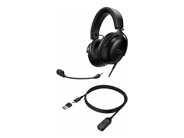 HyperX Cloud III Gaming - Hodesett - full størrelse - kablet - USB, 3,5 mm jakk - svart