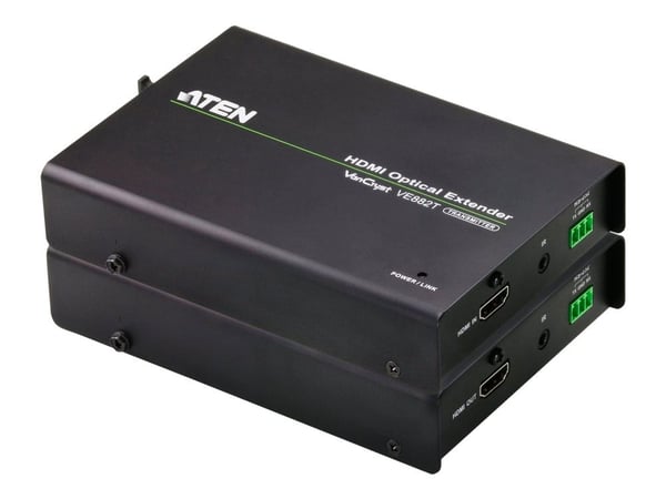 ATEN VanCryst VE882 HDMI Optical Extender Transmitter and Receiver Units - Video/lyd/infrarød/seriell-utvider - HDMI - opp til 600 m - 1310 nm / 15...