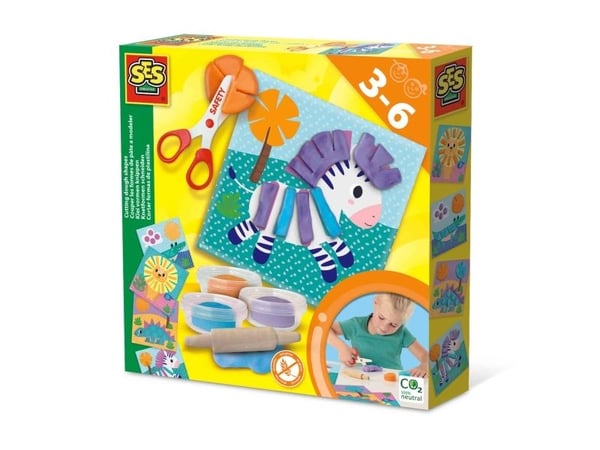 SES Creative 14640, Lekesett for modellering av leire, Flerfarget, Barn, 9 stykker, Gutt/Jente, 3 farger