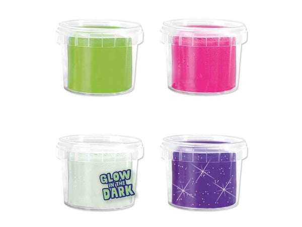 SES Creative 00516, Modelleringsleire, Grønn, Rosa, Lilla, Hvit, Barn, 4 stykker, Plastpotte, Gutt/Jente