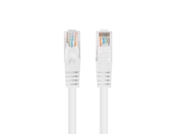 Lanberg - Koblingskabel - RJ-45 (hann) til RJ-45 (hann) - 5.4 mm - UTP - CAT 6 - rund, uten hindringer, flertrådet - hvit, RAL 9010 (en pakke 10)