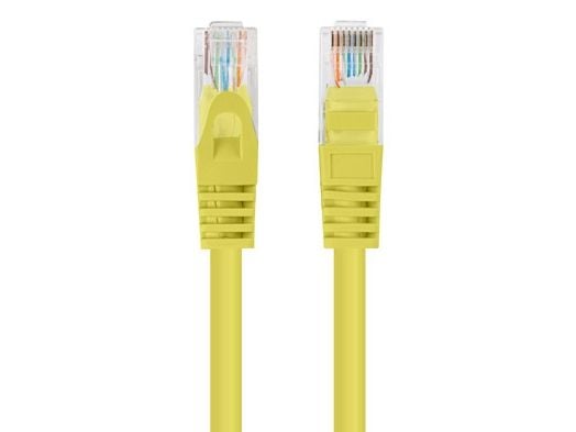 Lanberg - Koblingskabel - RJ-45 (hann) til RJ-45 (hann) - 5.4 mm - UTP - CAT 6 - formstøpt, rund, uten hindringer, flertrådet - gul, RAL 1016 (en p...