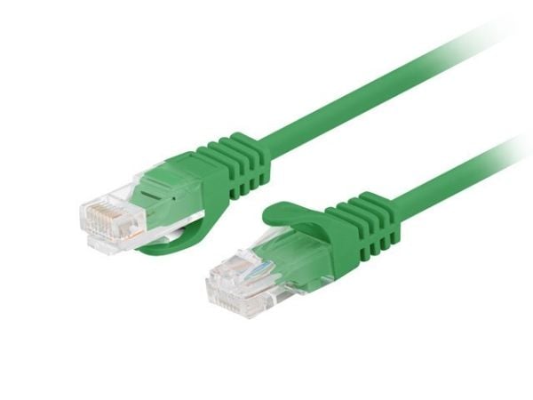 Lanberg - Patchkabel - 3 m - 4,8 mm - U/UTP, Suojaamaton - CAT 5/5e - vihreä, RAL 6024 (10 kpl)