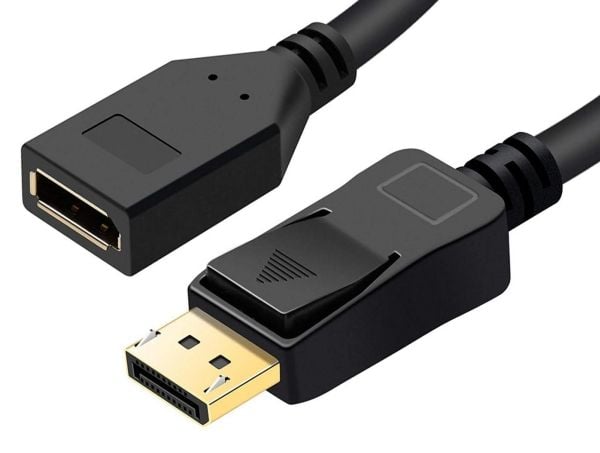 MicroConnect - DisplayPort-forlengelseskabel - DisplayPort (hann) hasp til DisplayPort (hunn) hasp - DisplayPort 1.1 - 50 cm - svart