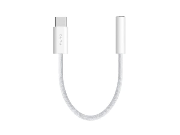 PURO PUAUSBCAUXWHI, 3.5mm, Hunkjønn, USB Type-C, Hankjønn, 0,15 m, Hvit