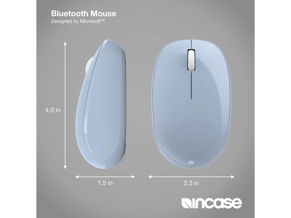 Incase Designed by Microsoft RJN-00022, Ambidekstriøs, Bluetooth, 1000 DPI, Blå