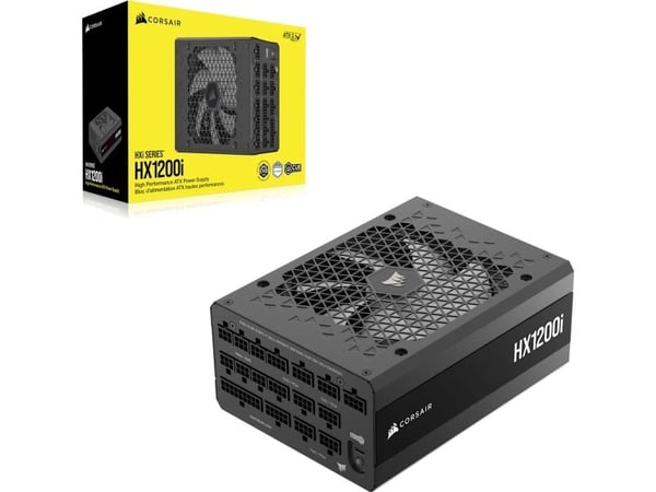 Corsair HX1200i (2025), 1200 Watt, ATX 3.1, PCIe 5.1, Cybenetics PLATINUM, C14