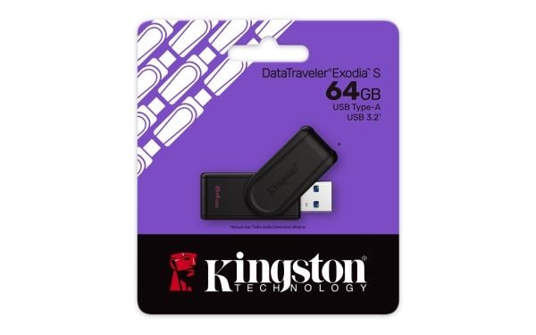 Kingston DataTraveler Exodia S - USB flash-enhet - 64 GB - USB 3.2 Gen 1
