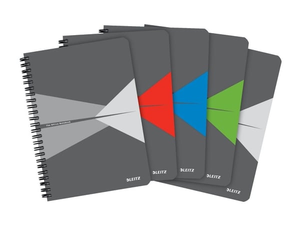 Leitz Office - Notebook set - spiralbundet - A5 (148 x 210 mm) - 90 ark / 180 sider - lined - polypropylen (PP)