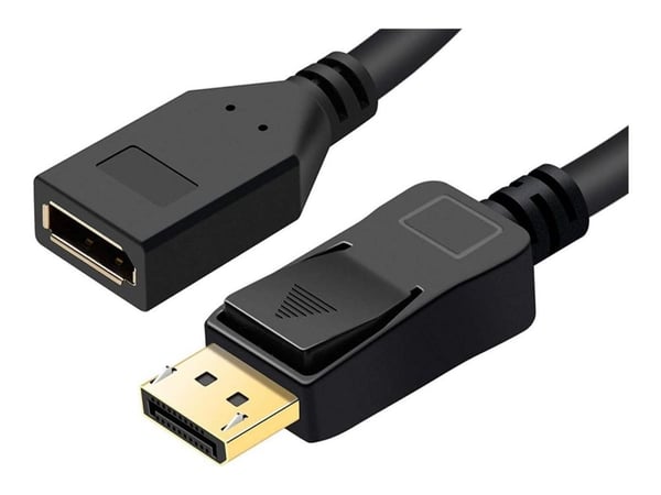 MicroConnect - DisplayPort-forlengelseskabel - DisplayPort (hann) hasp til DisplayPort (hunn) hasp - DisplayPort 1.1 - 50 cm - svart