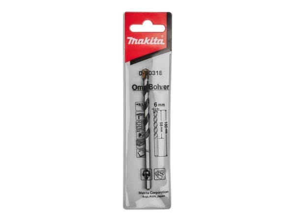 Makita Omnibohrer - Bor - bor - 6 mm - cylindrical - lengde: 100 mm