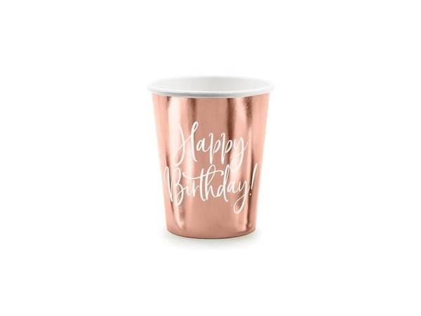 Rose gold Happy Birthday papkrus