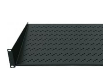 Intellinet 19" Cantilever Shelf, 2U, 2-Point Front Mount, 400mm Depth, Vented, Max 25kg, Black, Three Year Warranty - Rack-hylle - svart, RAL 9005 ...