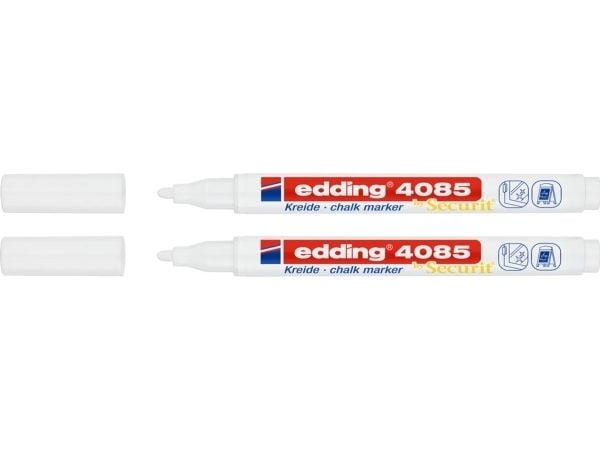 Edding e-4085/2 4-4085-2-1049 Kritpennor Vit 1 mm, 2 mm 2 st