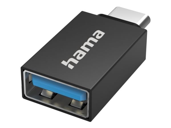 Hama 00300083, USB A-tyyppi, USB Type-C, Naaras, musta, Naaras, Uros
